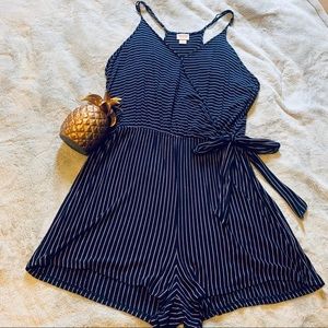 🇺🇸Red White & Blue Striped Romper